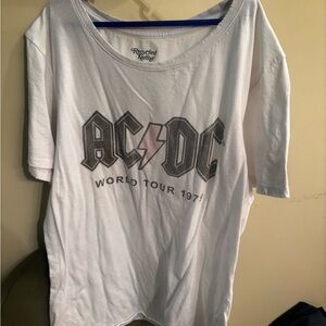 Recycled Karma White AC/DC Graphic Tee